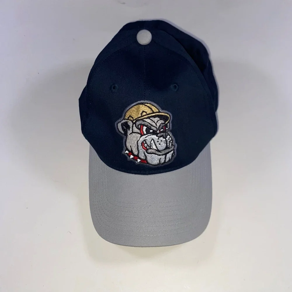 Outdoor Cap Navy Grey Bulldog Hard Hat Construction Baseball Hat One Size